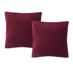 Morgan Home Solid Sherpa Set of 2 Decorative Pillows